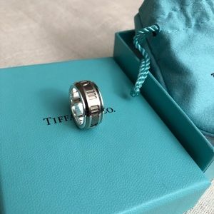Brand New Sterling Silver Tiffany & Co Atlas and Titanium Ring